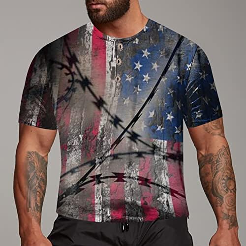 Лятна Мъжка Тениска С Американския Флаг, Патриотическая Тениска с Къс Ръкав на Деня на Независимостта, Потници,