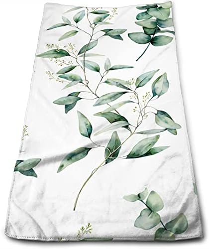 Бяла Естествена Кърпа Клончета Зеленина, Кърпа от Микрофибър, Гостевое Кърпа, Декорации за Дома в Банята, хавлии