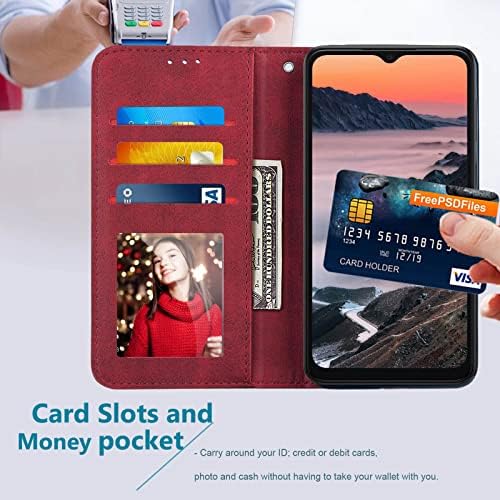 Чанта-портфейл JanCalm A03s, за Samsung Galaxy A03s, [Каишка за китката][Държач за карти / отделения за пари]