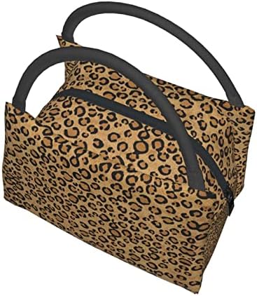 Чанта за обяд Evealyn с принтом див леопард, кутия за обяд, Преносима богат на функции Термоизоляционная чанта,