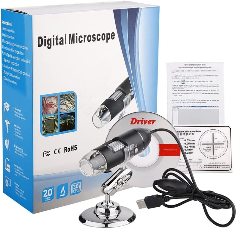 Аксесоари за микроскоп 0-1000X USB Преносим Дигитален Микроскоп с интерфейс USB Електронни микроскопи с 8 светодиода