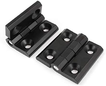 X-DREE 2 бр. Винтове За закрепване на черно метална кутия шкаф, Врата на панта 60 mm x 60 мм (2 бр. Tornillo