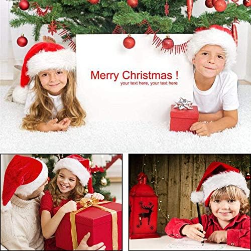 AMDX 3 бр. Червени Шапки на Дядо Коледа за деца Унисекс Коледни Шапки на Дядо Коледа