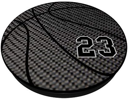 Баскетболен номер 23 черна поставка за телефон за мъже PopSockets PopGrip: Замяна дръжка за телефони и таблети