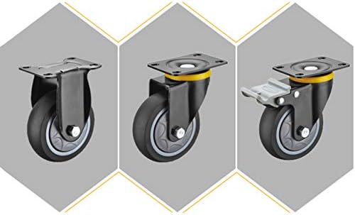 Тежки джанти-4шт Ротационни индустриални джанти, гумено колело за мебелната колички TPR, с двойно заключване,