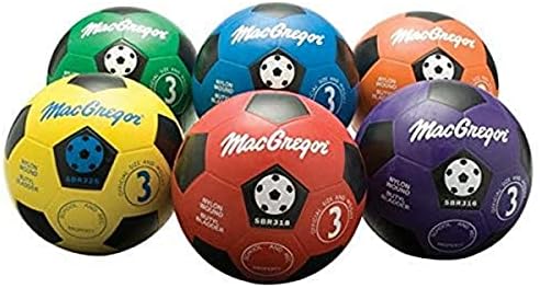 Цветни футболни топки MacGregor (пакет от 6) - Размер 3