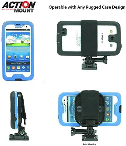 Универсално закрепване на Action Mount® за вашия смартфон, съвместимо с най-разпространените елементи за спортни камери. Това върху патентовано закрепване на вторичния