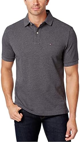 Мъжки Памучен риза поло Tommy Hilfiger Big & Tall с къс ръкав в стил Пике Класически, намаляване на