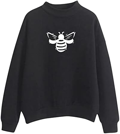 Oplxuo/ Дамски Hoody с Хубаво Шарките на Пчелите, Модни и Ежедневни Риза, Върхове, Обикновен Пуловер с Дълъг