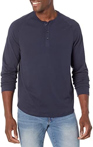 Мъжка риза Henley обичайното намаляване с дълъг ръкав Essentials (на разположение в магазините Big & Tall)