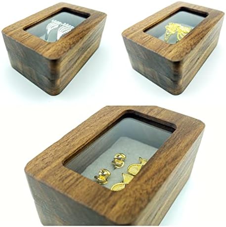 Ковчег за пръстените от орехово дърво DASHUIT, дървени ковчег за ръчно изработени бижута, трупно пръстен, ковчег
