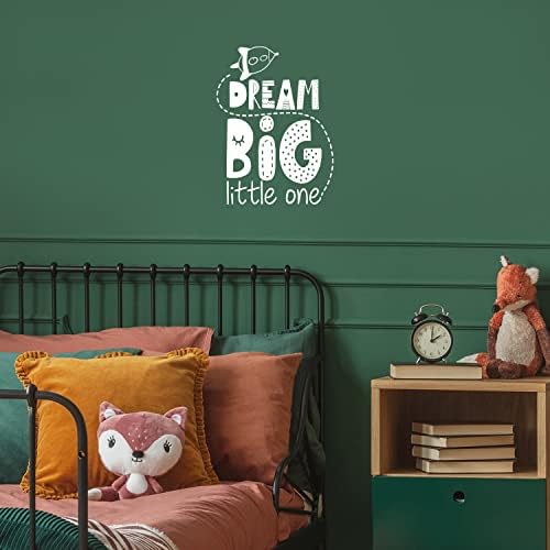 Vinyl Стикер на стената - Dream Big Little One - 23 x 17 - Модерен Вдъхновяваща Стикер с Хубав Дизайн за Детска