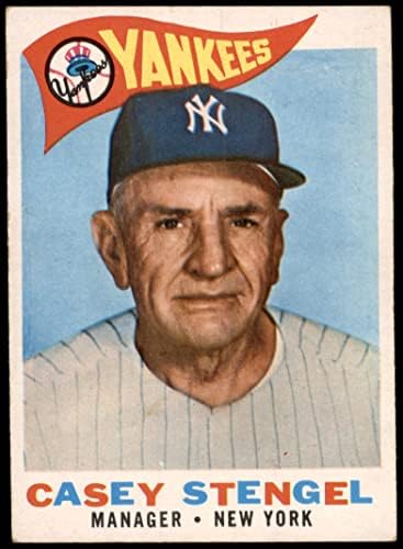 1960 Topps 227 Кейси Стенгел Ню Йорк Янкис (Бейзболна картичка) VG+ Янкис