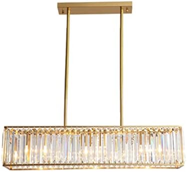 n/a Златен Модерен Кристална Окачен лампа за хранене, Месинг Мед Линейна лампа за ресторант, Бар, Стъклен Crystal
