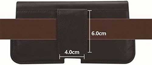 SHZBCDN Кожен калъф-портфейл за карти, поясная чанта, колан, чанта за мобилен телефон (Цвят: черен размер: 6,1