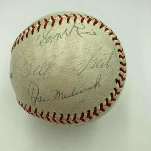 Роберто Клементе Сам Райс и Джо Медвик Gus Гослин 1950-те години КОПИТО Подписа Бейзболни топки JSA - Бейзболни