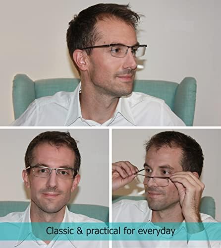 LUR 3 опаковки очила за четене в полукръгла рамка + 4 опаковки класически очила за четене (само 7 двойки ридеров