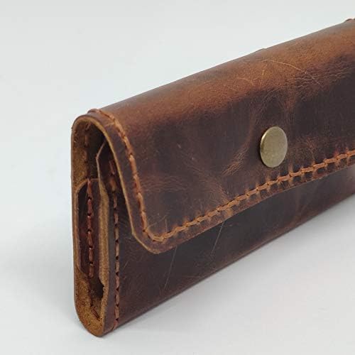 Чанта-кобур от естествена кожа за Oppo F11, Калъф за вашия телефон ръчна изработка от естествена кожа, Изработен