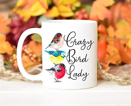 Sobilar, Кафеена чаша - Crazy Lady Bird - Забавно чаша - Подарък за любителите на птици - Чаша за градинарство