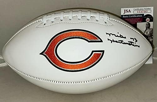Футболна топка с автограф на Майк Хартенстайна с Логото на Chicago Bears F/S JSA - Футболни топки с Автограф