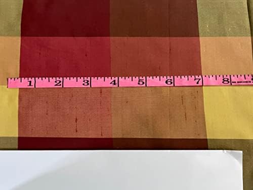 Наметала от копринени тъкани Dupioni нюанси на бордо и златно 54 Ширина DUPC101[3] по ярду
