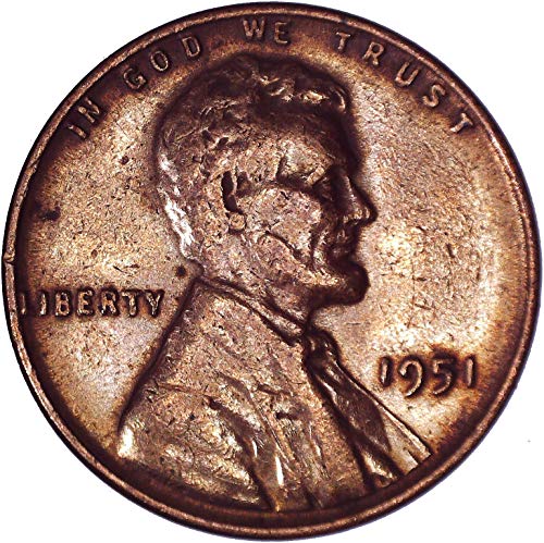 1951 Линкълн Пшеничен Цент 1C Много Добър