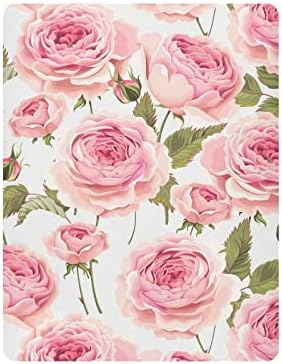 ALAZA Rose Flower Пищови с Цветен Модел, Чаршаф-Кош за Момчета и Момиченца, Мини-Размер 39x27 инча