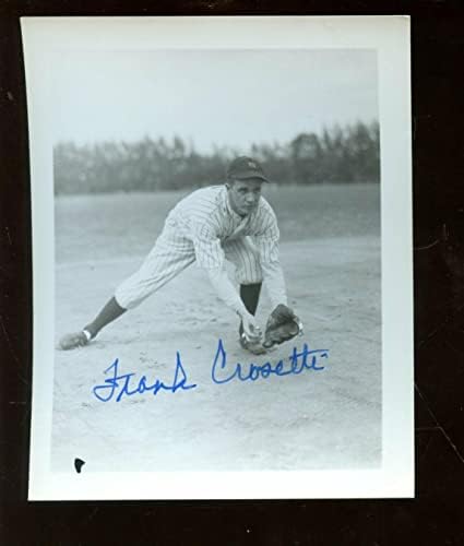 Реколта Холограма на Франк Кросетти Ню Йорк Янкис, Размер 4 х 5 Снимка с Автограф - Снимки на MLB с автограф