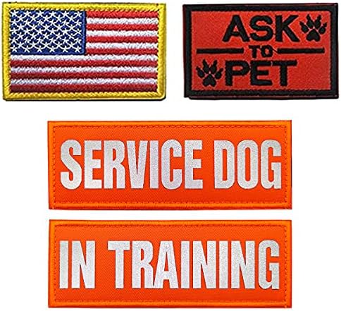 Светлоотразителни Ленти за служебни кучета с подплата в една линия-куката, американското Знаме на САЩ, да поиска