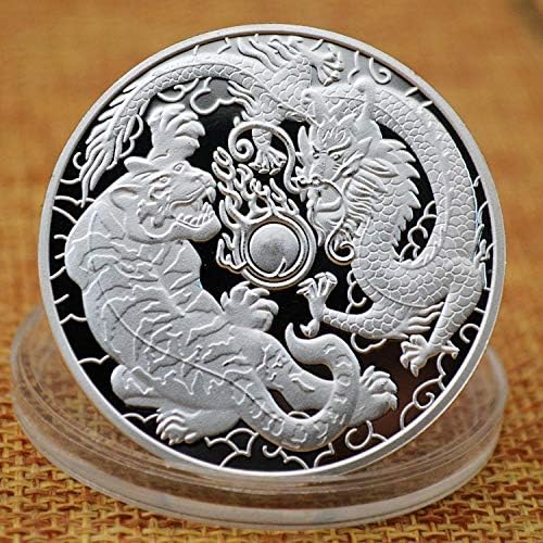 Любима Монета Възпоменателна Монета Дракон, Тигър Релефни Занаяти Предизвикателство Монета, Монета Щастлив Желания