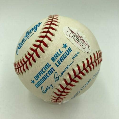 Красив Мики дод мантия с Автограф на Американската лига Бейзбол MINT Autograph JSA COA - Бейзболни Топки С Автографи