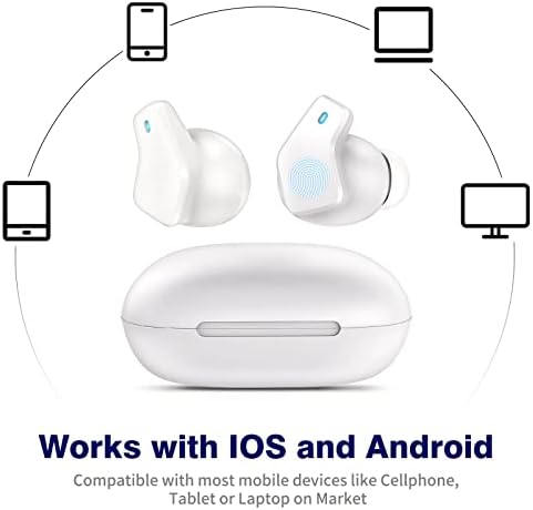 Безжични слушалки Jiunai за Samsung S23, Bluetooth 5.2, ушите, стерео слушалки, HI-FI, намаляване на шума, Сензорно