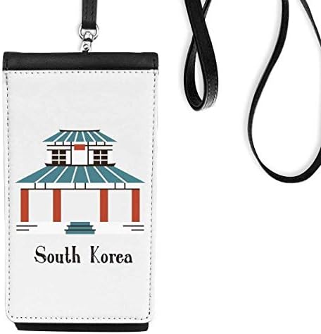 Южна Корея Ориентира Вид На Телефона В Чантата Си Портфейл Висящ Калъф За Мобилен Телефон, Черен Джоба