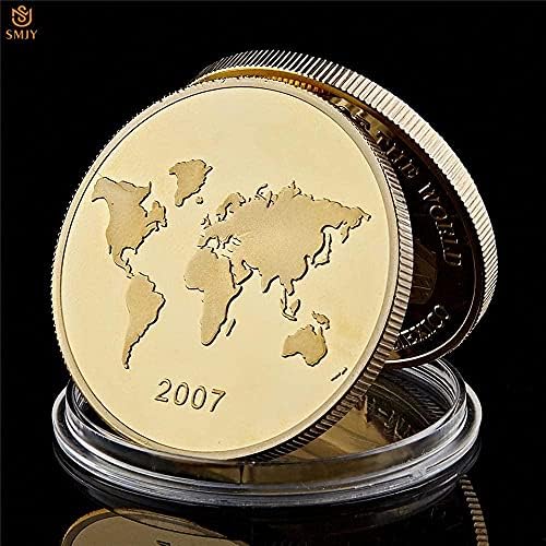 Точно копие на Възпоменателни монети Монета с Позлатени Мемориалната стая 2007 Седем Чудеса на света-Новост