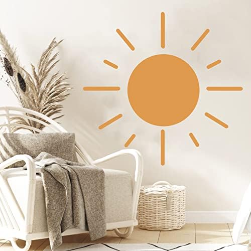 Стикери за стена с изображение на Слънце в стил Бохо, Интериор, Големи Винилови Стикери за стена Oppro Sunshine,
