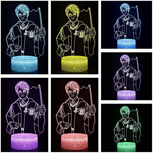 Magiclux 3D Илюзия Хари лека нощ 16 Цвята Замяна Нощна Лампа с Дистанционно Управление на Детска Настолна Лампа