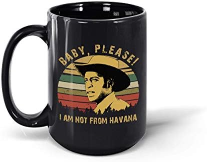 Бейби, моля, аз не съм от Хавана, Реколта Керамични Чаена Чаша, Чаена чаша (Черна, 15 мл)