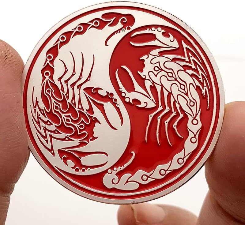 Четири Големи Звяра в Китай Тай чи настоящата никел Древна Сребърен Медал Паралакс Занаят Скорпион Играе с една