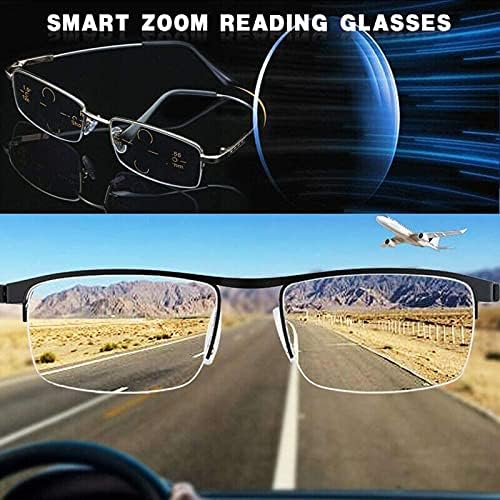 Очила за четене с двойно увеличение на Dragon Honor 2019 Progressive Multi (златист, 350 °)