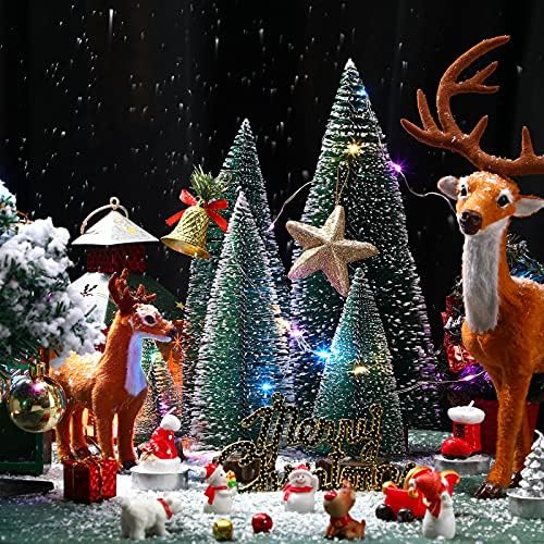 10 Бр. Изкуствена Мини Коледно Дърво, Малък Бор, на Дървена Основа, Бутылочная Четка, Дървета, на Дървена Основа,