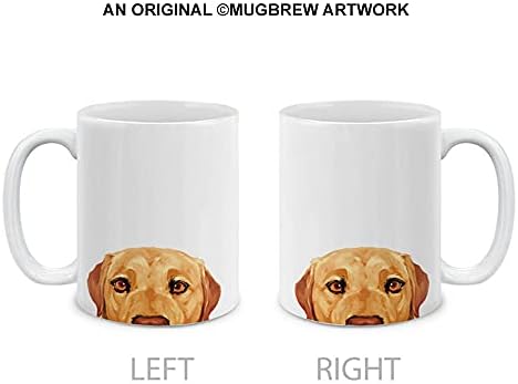 Чаша за Чай MUGBREW Yellow Labrador Звученето Dog Керамични Кафе, 11 грама