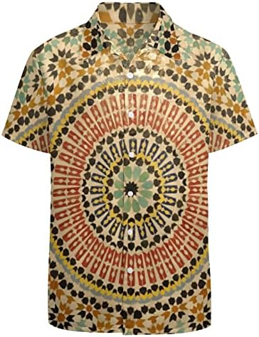 Източното Мозайка Украса в Мароко, Мъжки Ризи С Къс ръкав и V-образно деколте, Графични Тениски, Плажни Тениски