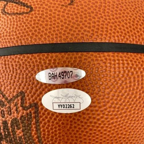 Кобе Брайънт подписа Договор за официалната игра UDA по баскетбол 2000-01 гръб към гръб и JSA COA - Баскетболни