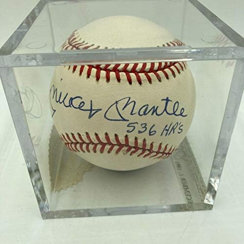 Красив бейзболен топката Мики Mantle 536 Начало-Ранов С Автограф от JSA COA, Цена MINT 9 - и Бейзболни Топки