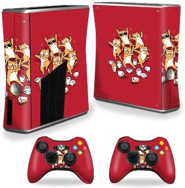 Кожата MightySkins, съвместим с конзола Xbox 360 S - Cat Coffee Party | Защитно, здрава и уникална vinyl стикер-опаковка
