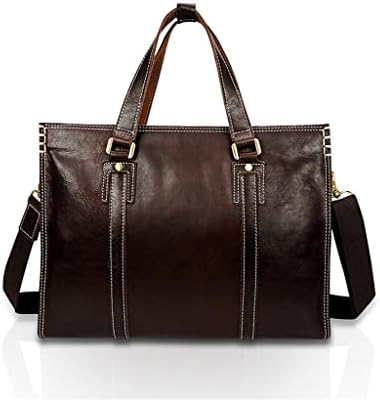 JFUYJK Чанта от телешка кожа с централен слой, чанта през рамо, Компютърна Кожена Мъжка чанта, Мъжки портфейл