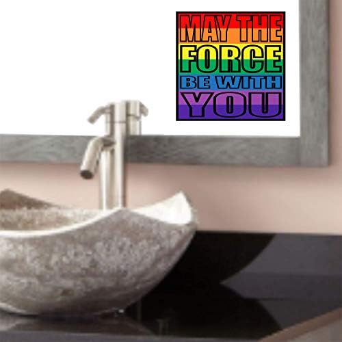 Гей-парад с Розови флага Be with You Стикер на Бронята - Vinyl Стикер ЛГБТ Премиум-клас 3x3 инча | за бутилки