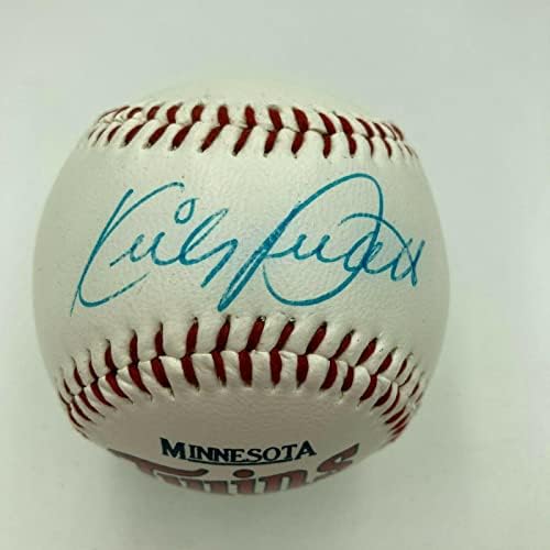 Бейзболна Стикер с логото на Минесота Туинс Кърби Пакет с Автограф от JSA - Бейзболни Топки С Автографи