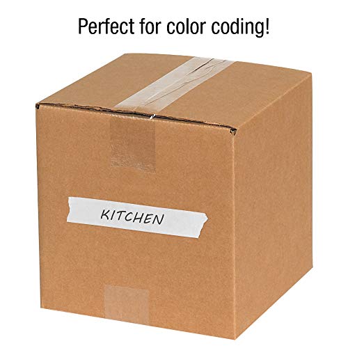 Tape Logic (12 пакети) Цветно тиксо с общо предназначение, 1 инч x 60 ярда, Червен, за дома, офиса, Декоративно-приложното