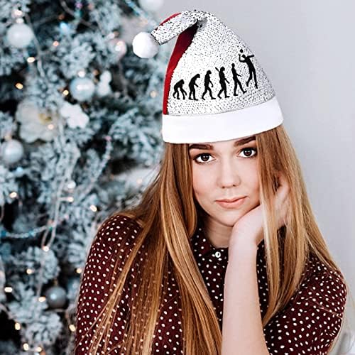 Коледни шапки с пайети под формата на баскетбол, коледна шапка на Дядо Коледа за възрастни, костюми за забавно